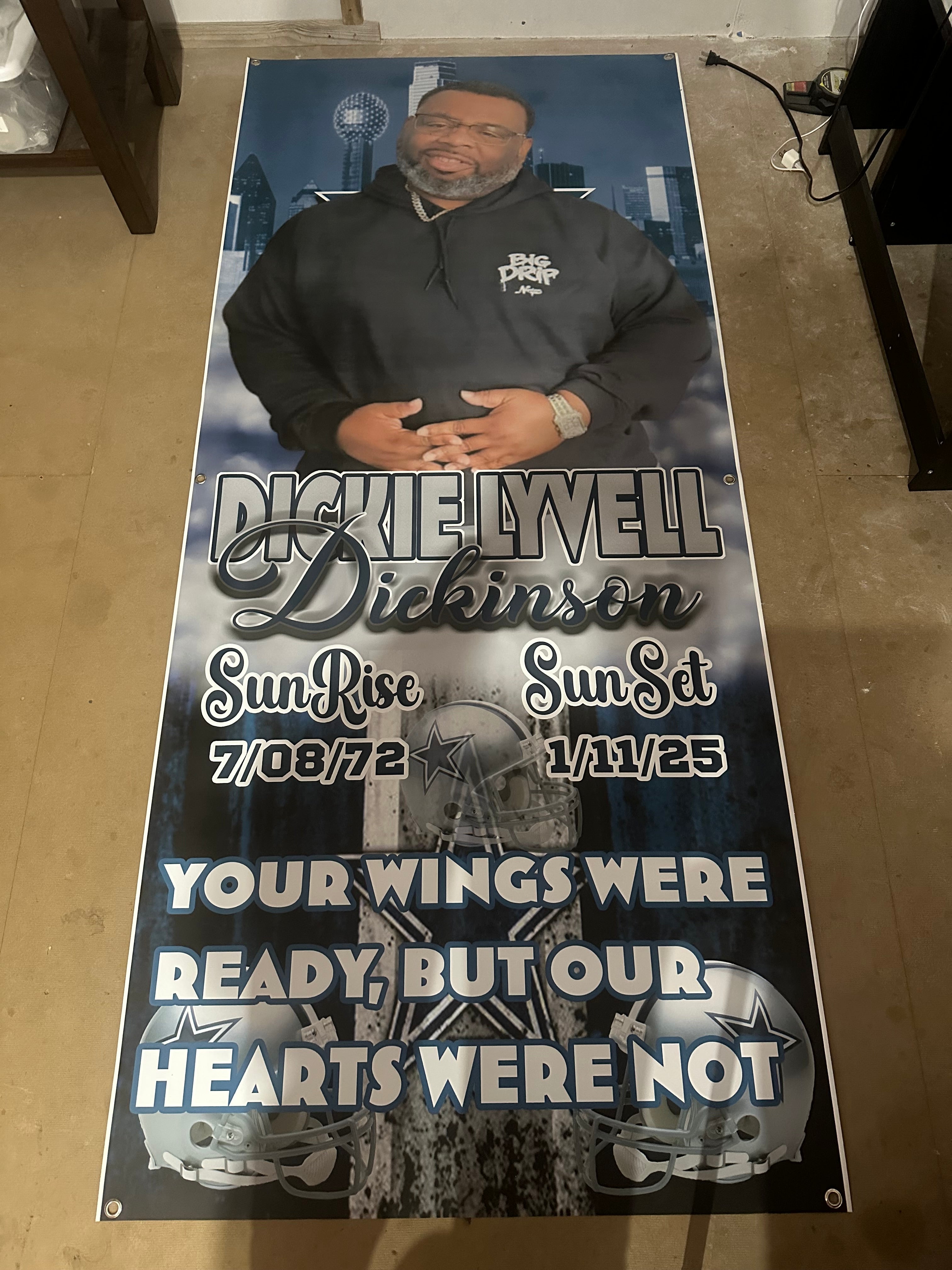 Custom Memorial Grave Blank Adults 36x72
