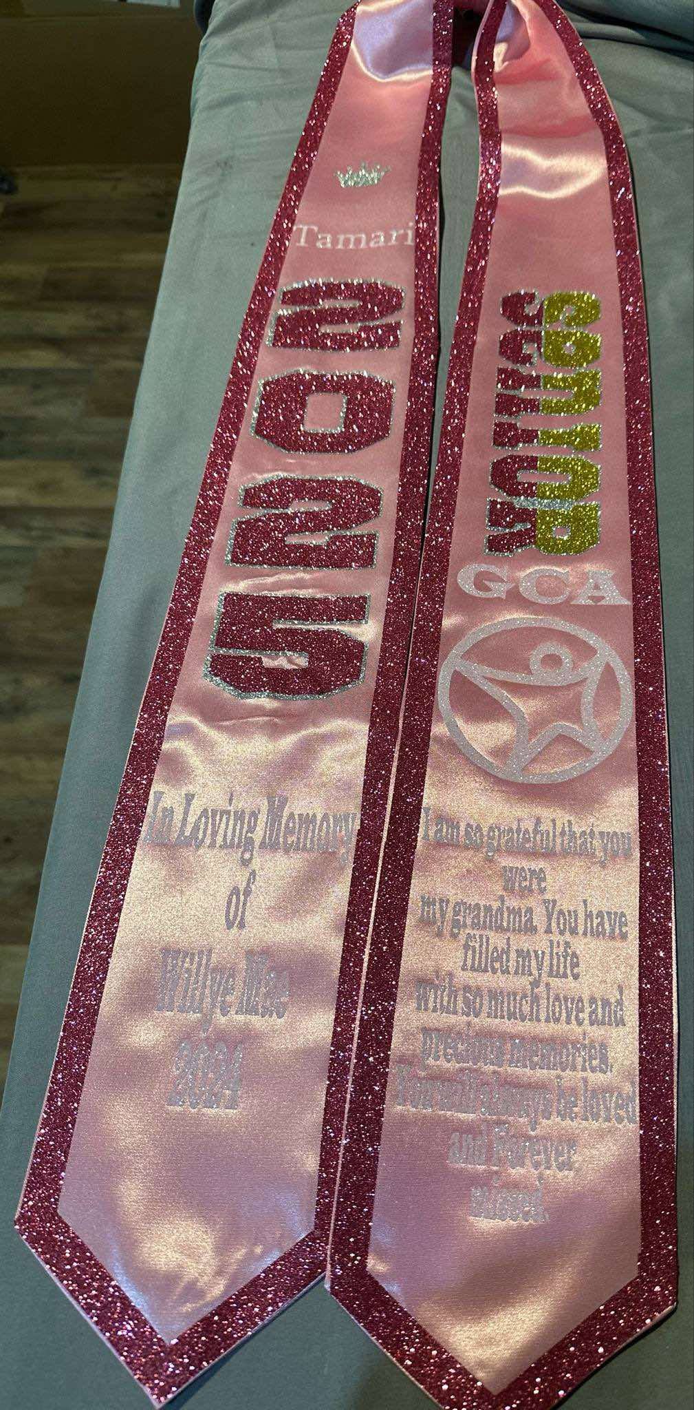 ✨ Glitter Vinyl Custom Graduation Stole