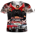 Forever in Our Hearts Custom 3D Memorial Shirt | Red, Black & White