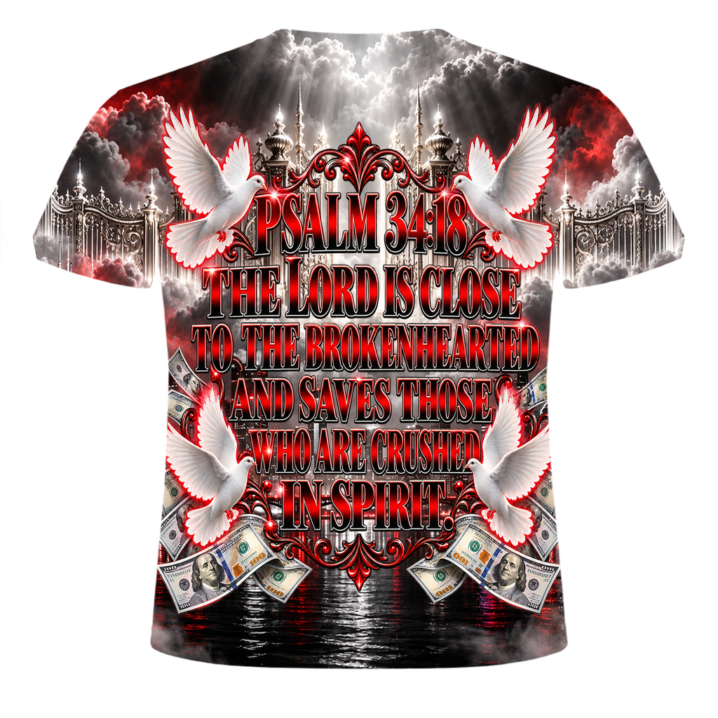 Forever in Our Hearts Custom 3D Memorial Shirt | Red, Black & White
