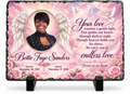 Personalized Pink Memorial Rock Slate – Custom Photo Keepsake