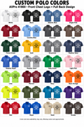 Custom Business Logo Performance Polo Shirt – Front & Back Printing